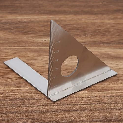 Miniatura 3 de Regla de medición multiángulo 3D, transportador cuadrado de carpintería de acero inoxidable de 4590 grados, regla de línea de dibujo, herramienta de