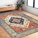 Bsmathom Area Rug Vintage Rug Traditional Rug Retro Kitchen Accent Rug Non-Slip Non-Shedding Carpet