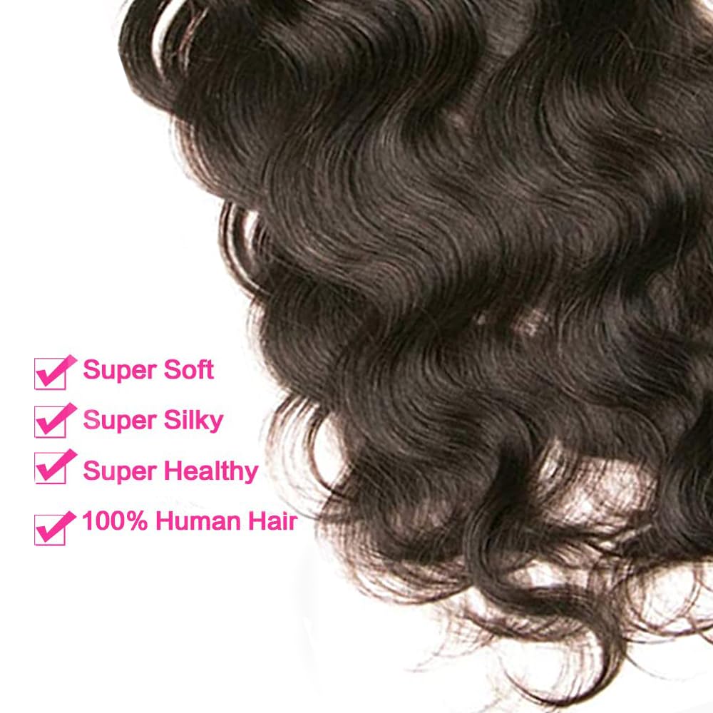 Clip in Hair Extensions 7pcs 70g Clip in Hair Extensions Human Hair Body Wave 16 Inch Hair Extensions Clip Ins for Women (1b#Natural black - Image 3