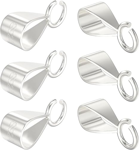 Miniatura 7 de 6 piezas de plata de ley 925 con cierre deslizante y cierre de fianza con bucle cerrado, fianzas S925 para fabricación de joyas fabricadas en Italia