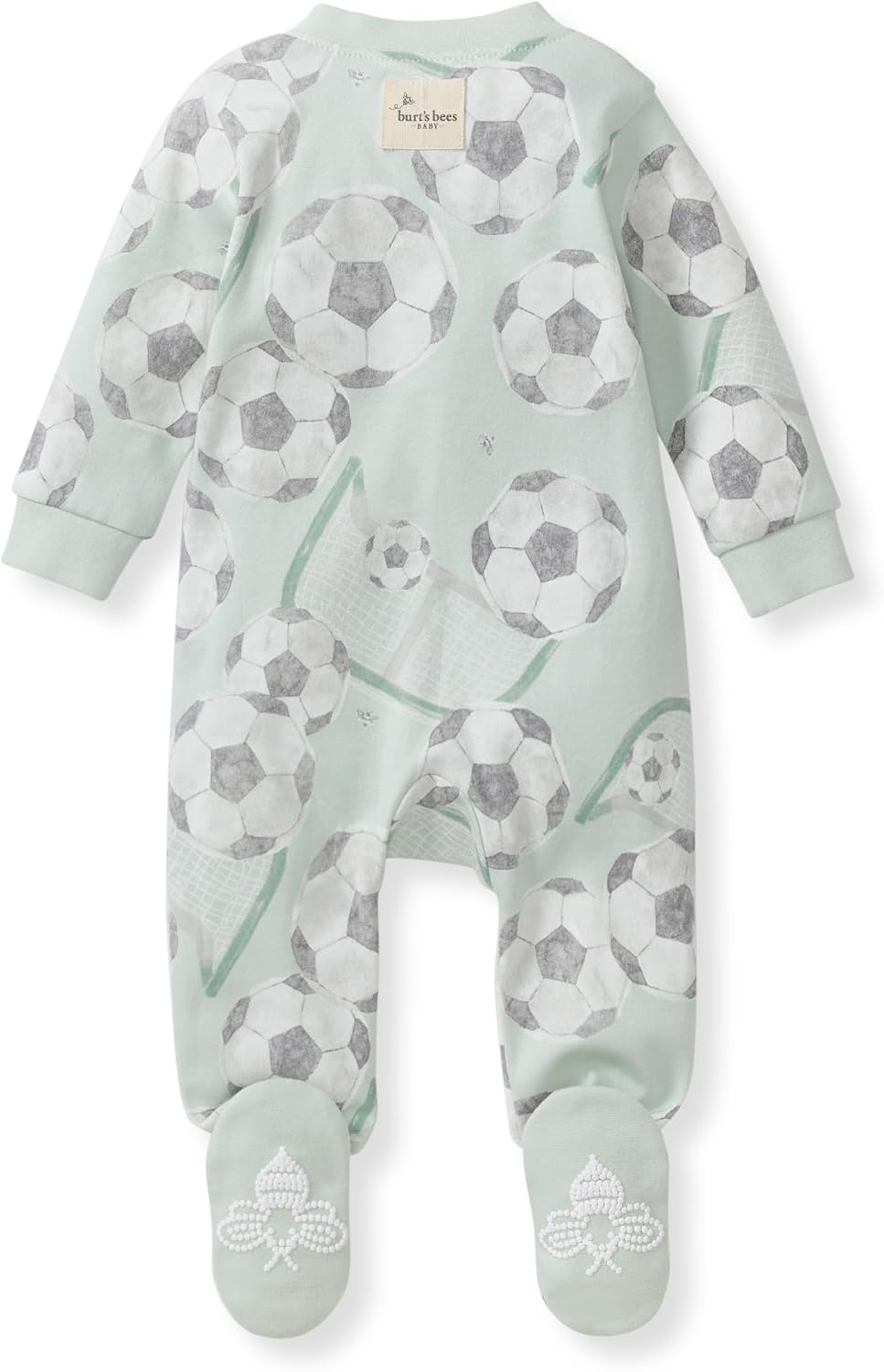 Burt’s Bees Baby Boys’ Organic Cotton, Sleep and Play Footed Pajamas
