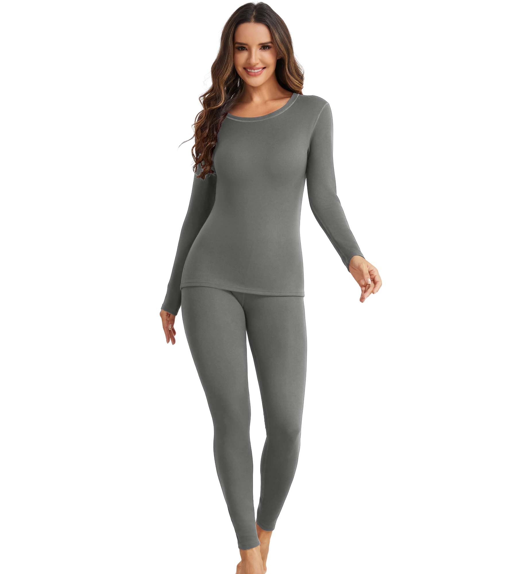 SHARICCA Thermounterwäsche Damen Set - mit Fleecefutter Funktionsunterwäsche Atmungsaktiv Thermo Unterwäsche Skiunterwäsche für Kaltes Wetter