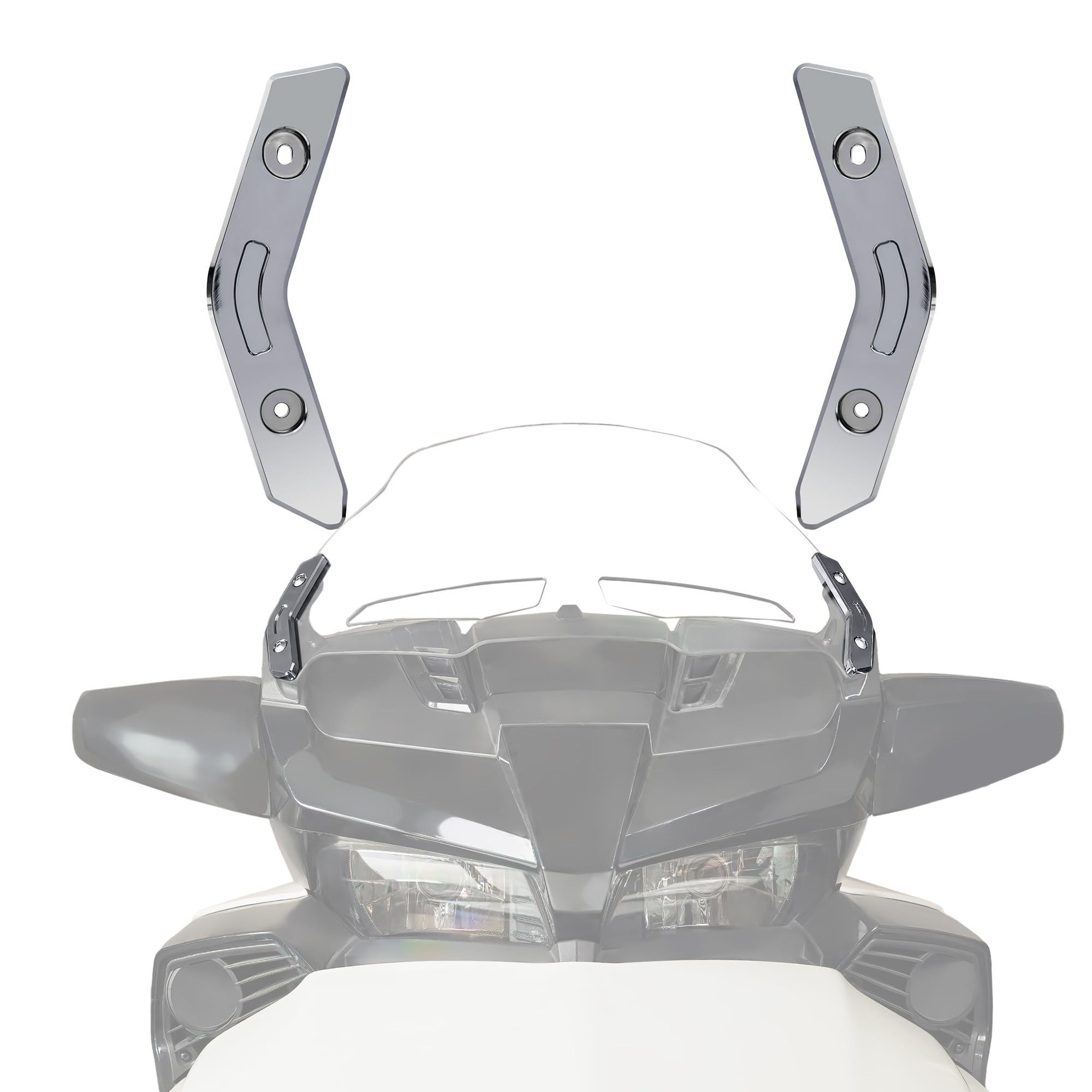 F3 Aluminum Windshield Molding Decor Trim Kit,Windscreen Stabilizer Protector for Can Am Spyder F3-L/F3-T 2016-2025 Models Accessories (Chrome Style)