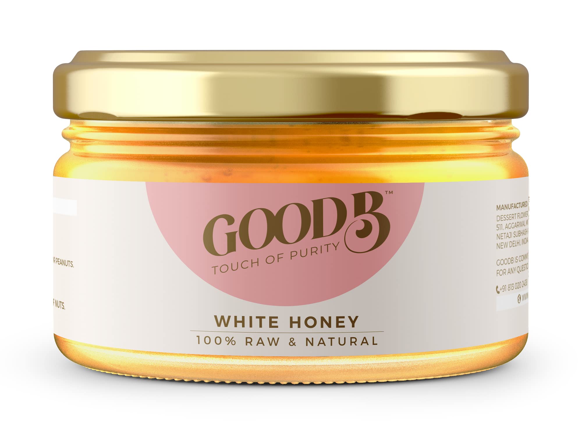 GOODB Honey NMR Certified | 100% Pure, Raw and Natural | Unprocessed & Unpasteurized Organic Honey from Forest | No Sugar Adulteration (White Honey, 225 Gms)