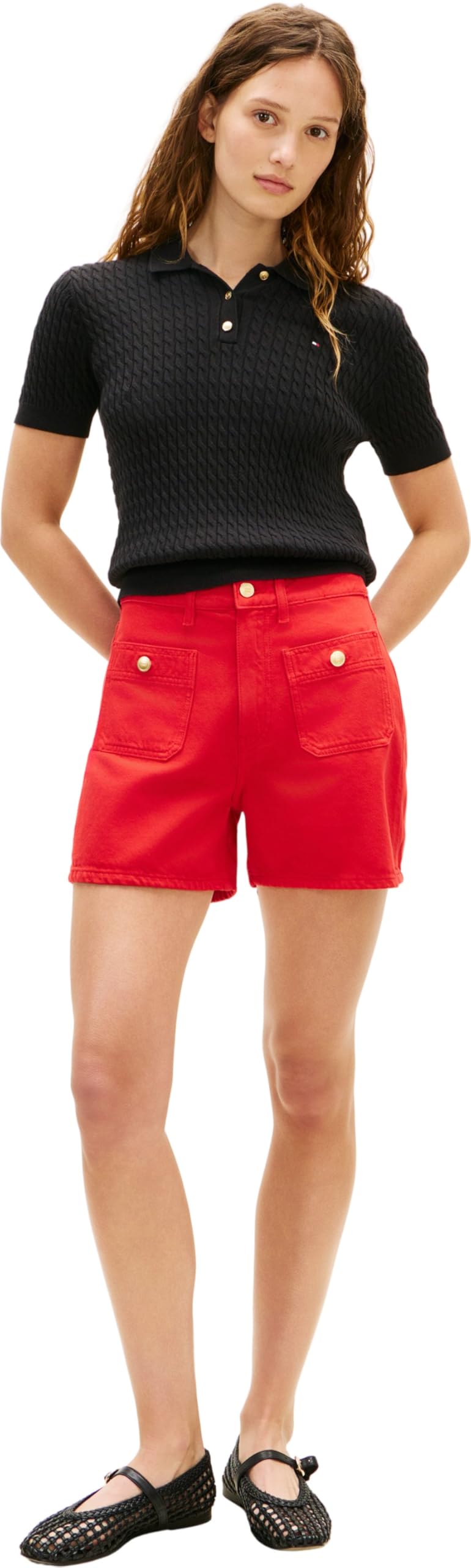 Tommy Hilfiger Dnm Clr Mini Short Hw Ww0ww49579 - Inne szorty Kobiety