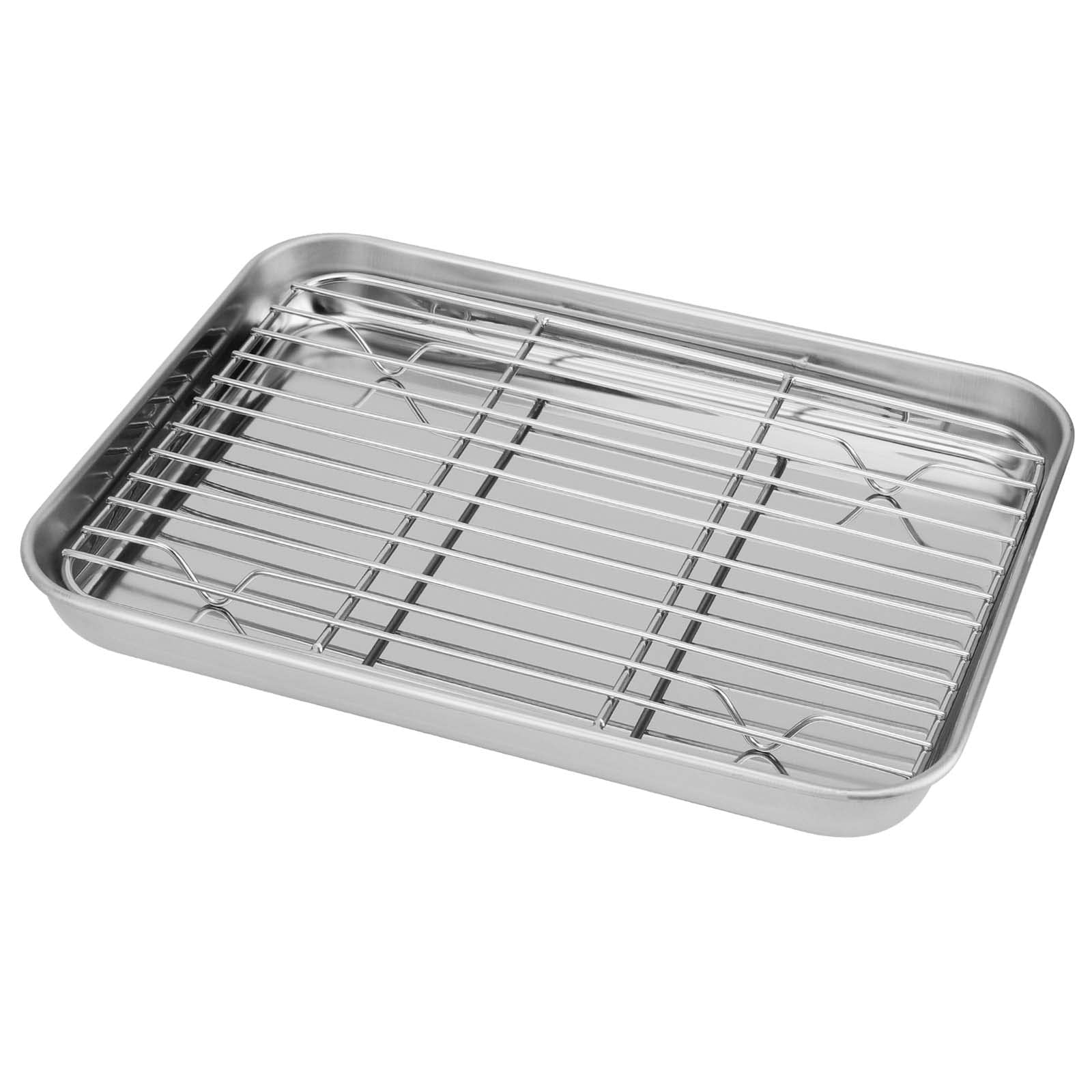 Griddle with Rack Set of 3 (3 Sheets and 3 Racks), 23.5 x 17.5 x 2.5 cm