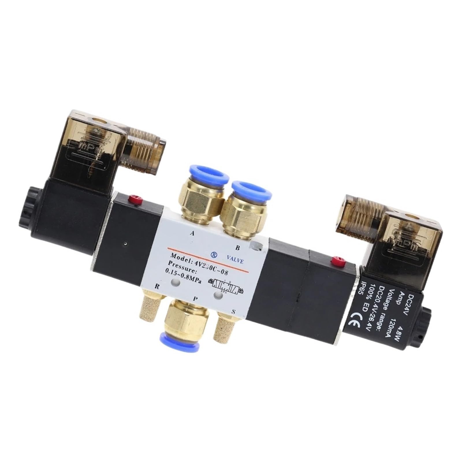 Électrovanne pneumatique 1/4 distributeur 5/2 pour vérin industriel AC110V
