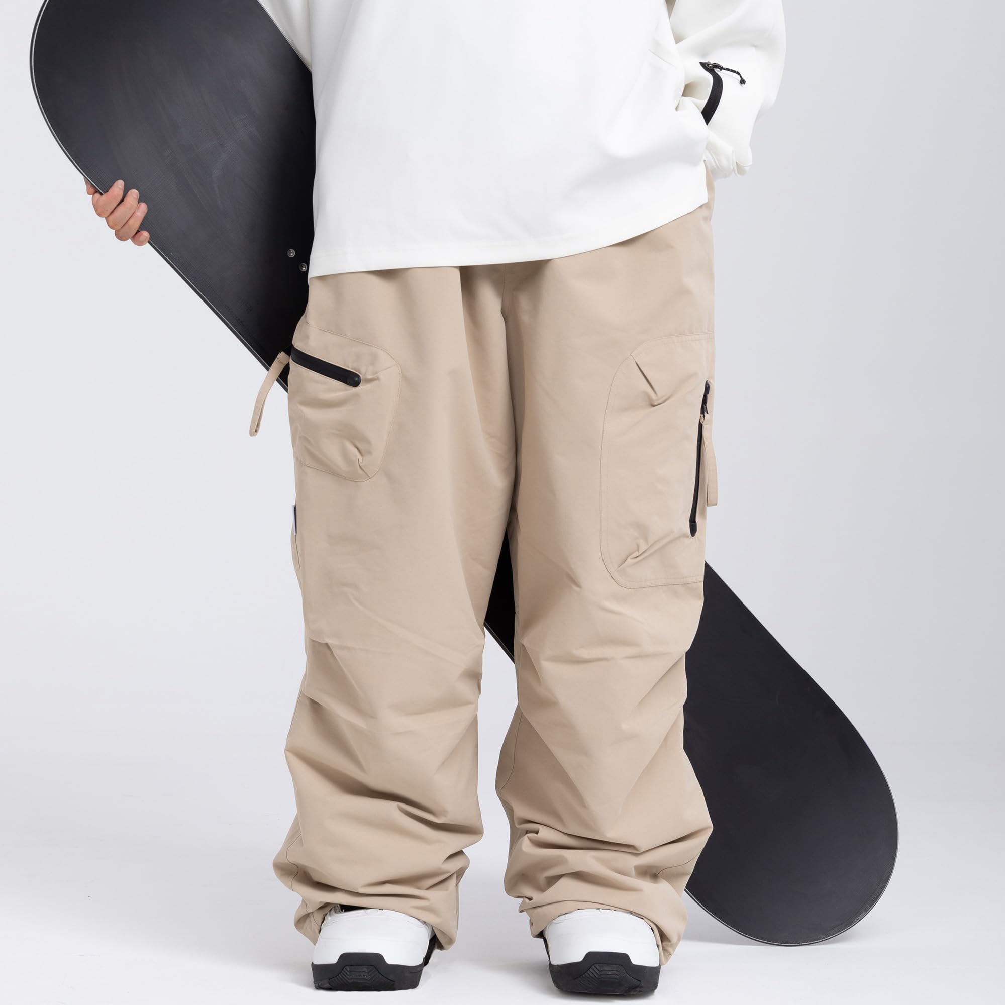 SNOWVERB Damen Herren Baggy Ski Isolierte Hose Wasserdicht Cargo Schneehose Snowboard Outdoor Wanderhose Wintersport