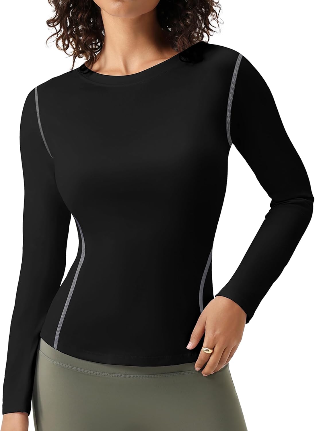 SPVISE 1 or 3 Pack Women's Compression Shirt Long Sleeve Performance Workout Tops Dry Fit Athletic Base Layer Gym Undershirts - Image 9