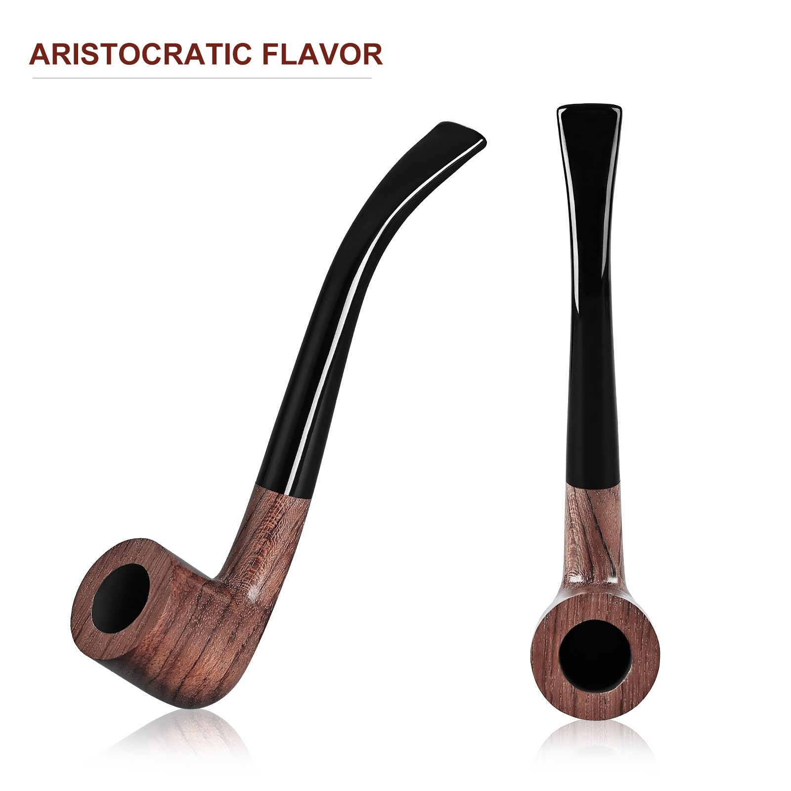 Joyoldelf Rosewood Tobacco Pipe Set - Handmade Smoking Pipe with
