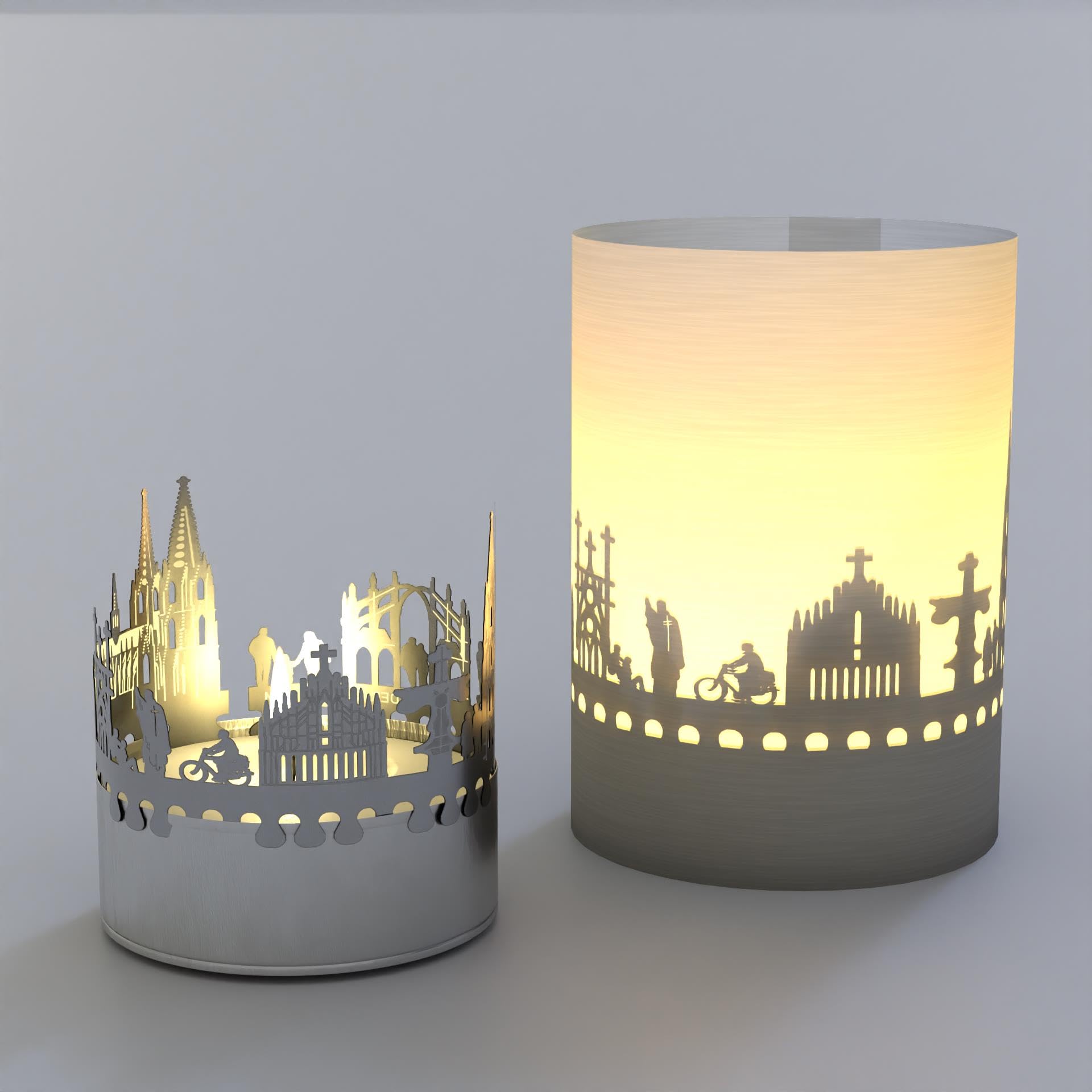 Cologne Cathedral Gift Tube Shadow Play - Illuminate Your Home with Majestic Silhouette Motifs - Perfect Cologne Cathedral Inspired Gift!