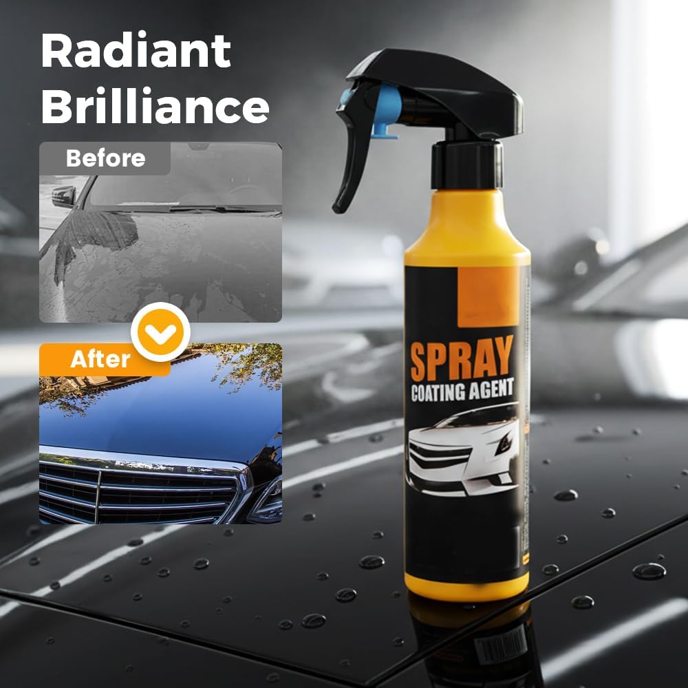 Nano Hydrophobic Ceramic Coating, 2026 New Car Coating Spray, Multi-Functional Paint Protection for Auto Detailing, Portable Car Coating Spray for Vehicle Shine, Ideal for Car Owners (3Pcs)