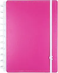 Caderno Inteligente, Grande, 215 X 280 mm, Super Pink, 80 folhas, Caderno Inteligente