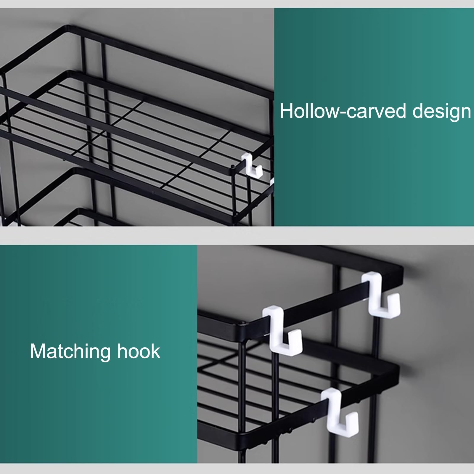 Shelf Hanging Hooks On Hollow Core Door Over The Door Organizer