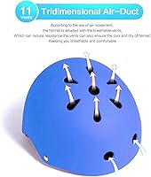 Vista 3 de Casco de bicicleta ajustable con gradiente de color para niños, cascos para niños pequeños para niños de 3 a 14 años, niñas, niños, jóvenes