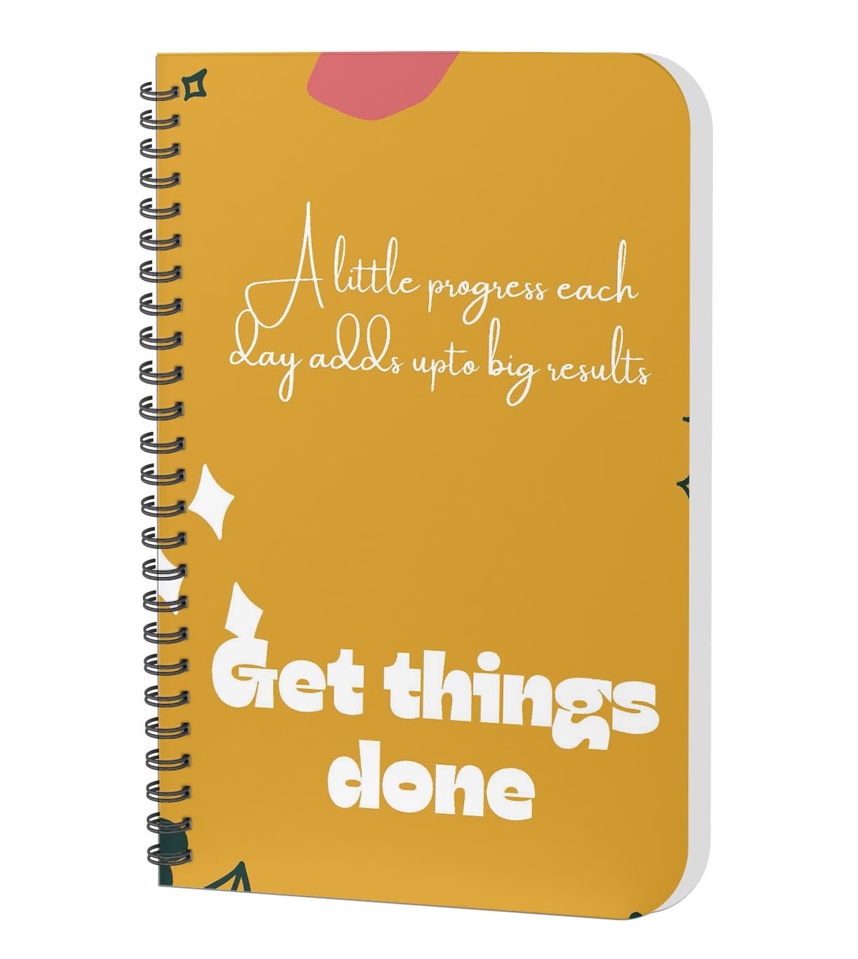AccuPrints Daily Planner Undated, Schedule Your Day, Manage to-do List, Goals Tracker, Wellness Tracker - 3 Month Planner (Dark Yellow/Get Things Done)