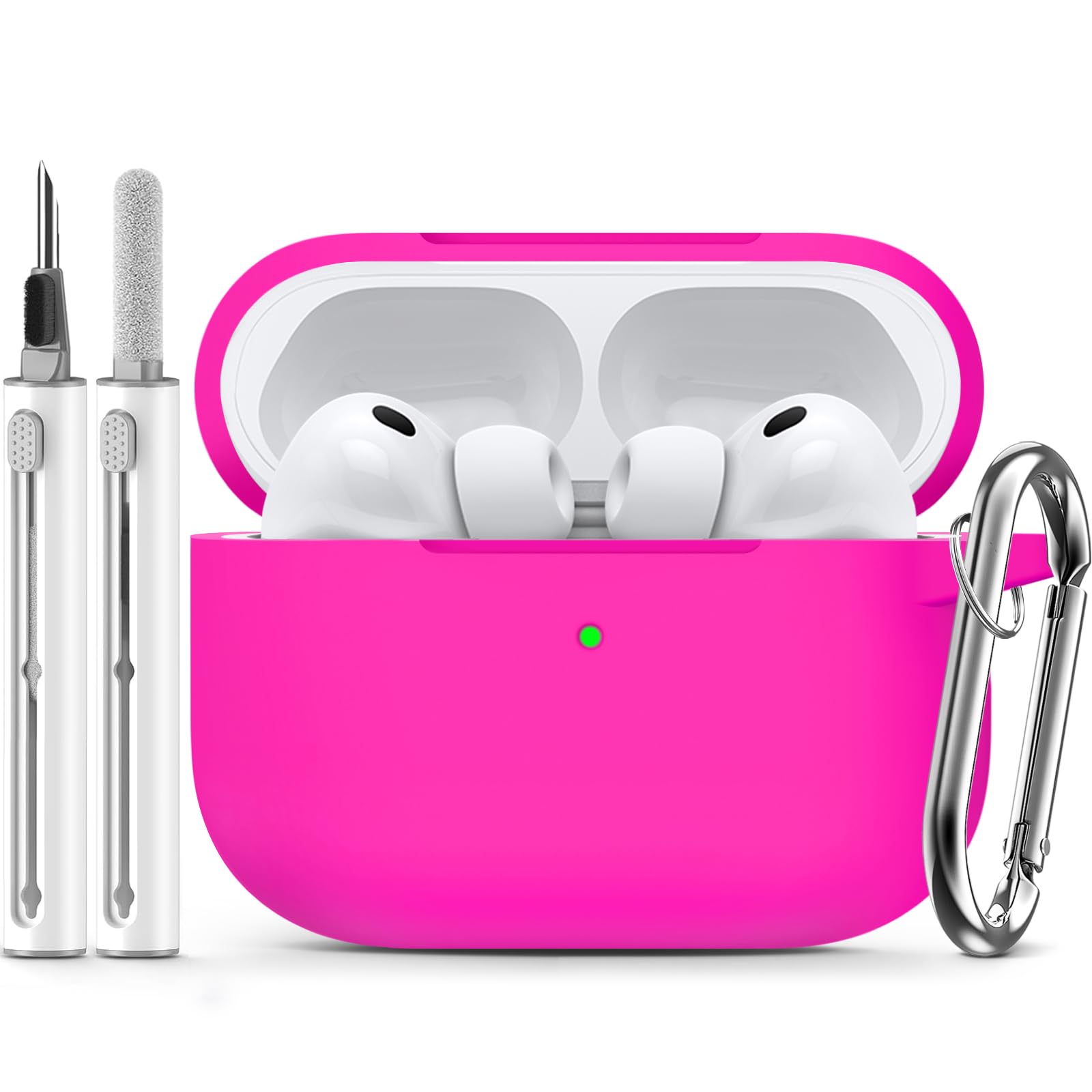 Inesore Compatible with AirPods Pro 3 Case with Cleaning Kit, Silicone Protective Case Cover for Apple Air Pods Pro 3rd (2025), Unisex Design - Black — view 57