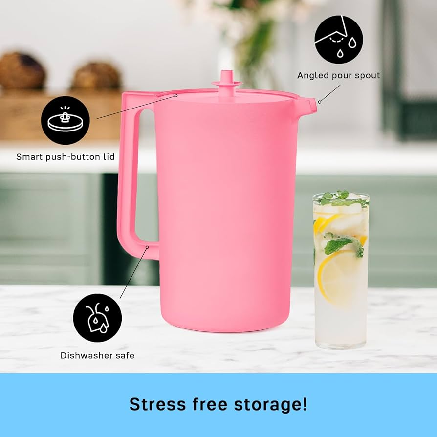 Tupperware フリーザーメイト　エブリディボール　ファミリーメイト Amazon.com: Tupperware Heritage 1 Gallon Pitcher in Soft Candy