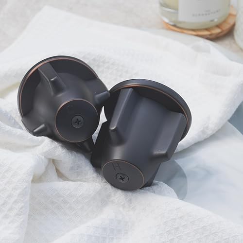 Miniatura 4 de SENTO - Juego de 3 manijas para bañera y ducha para grifos centrales de latón, 10L-11H, 10L-11C, 10L-13D, fácil instalación, metal resistente,