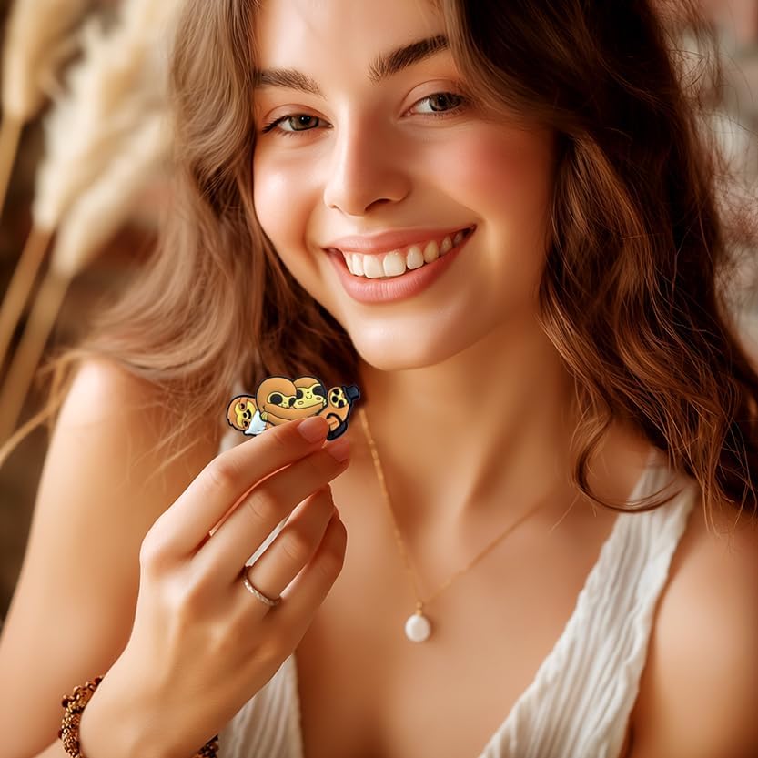 長く使える設計！CHARIBEA ナマケモノチャーム ボグバッグ用 - PVCラバーインサート3個セット、Bogg Bagアクセサリーと互換性、ビー 入園準備