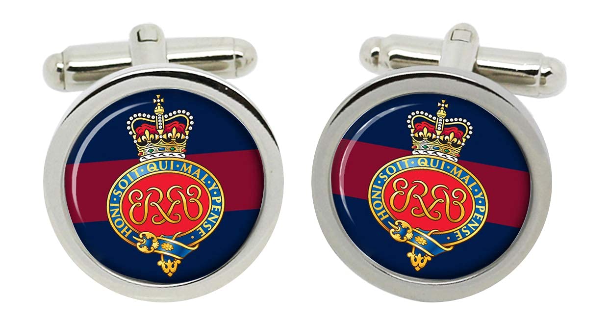 Boutons De Manchette Style Militaire Allemand 'GrossDeutschland' - Monogramme Royal - Neuf Sous Coffret
