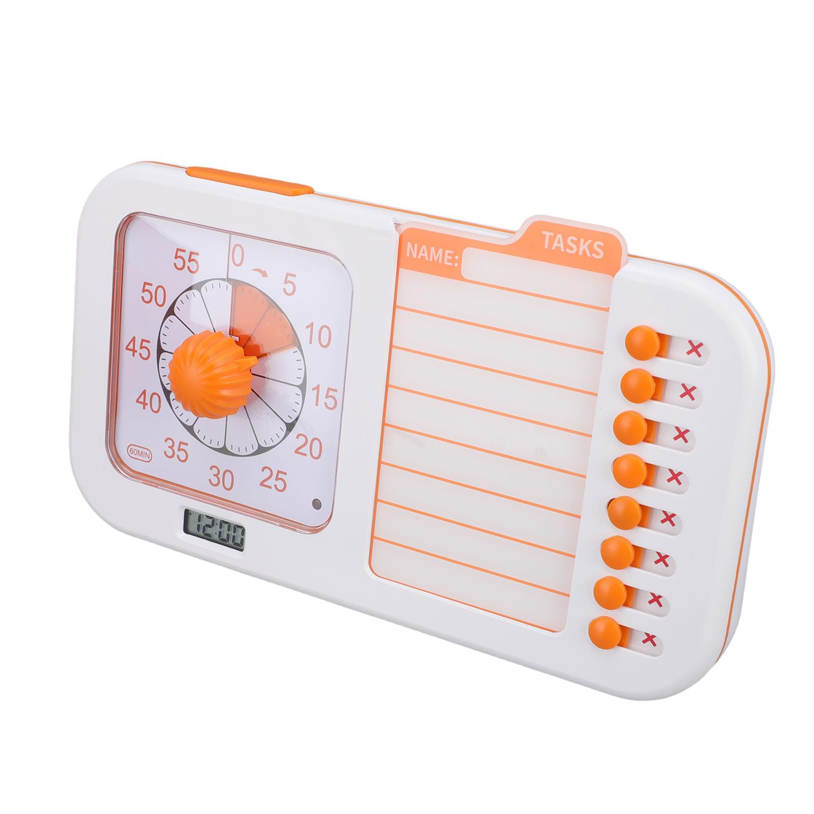 Temporizador Visual, Tablero Planificación Reutilizable, Funcionamiento Silencioso ABS para Niños en Aula y Hogar