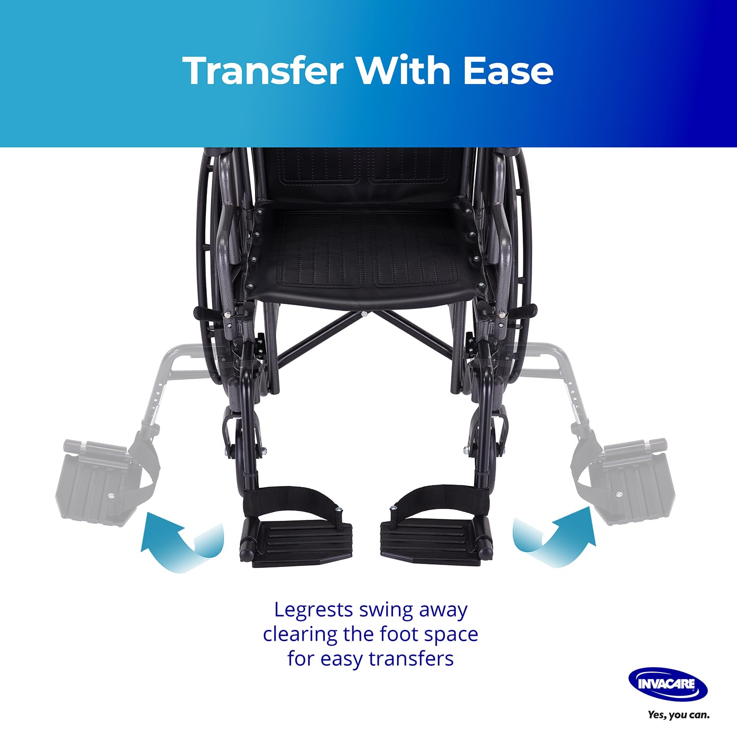 Invacare T93HCP Wheelchair Hemi Footrest with Composite Footplate and Heel Loop for Wheelchair, Pair — Amazon image 2