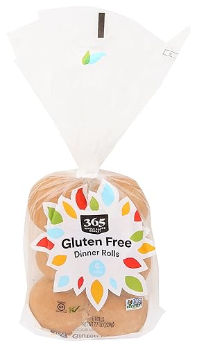 365 by Whole Foods Market, Rollos de cena, sin gluten, 7.7 onzas (paquete de 1)