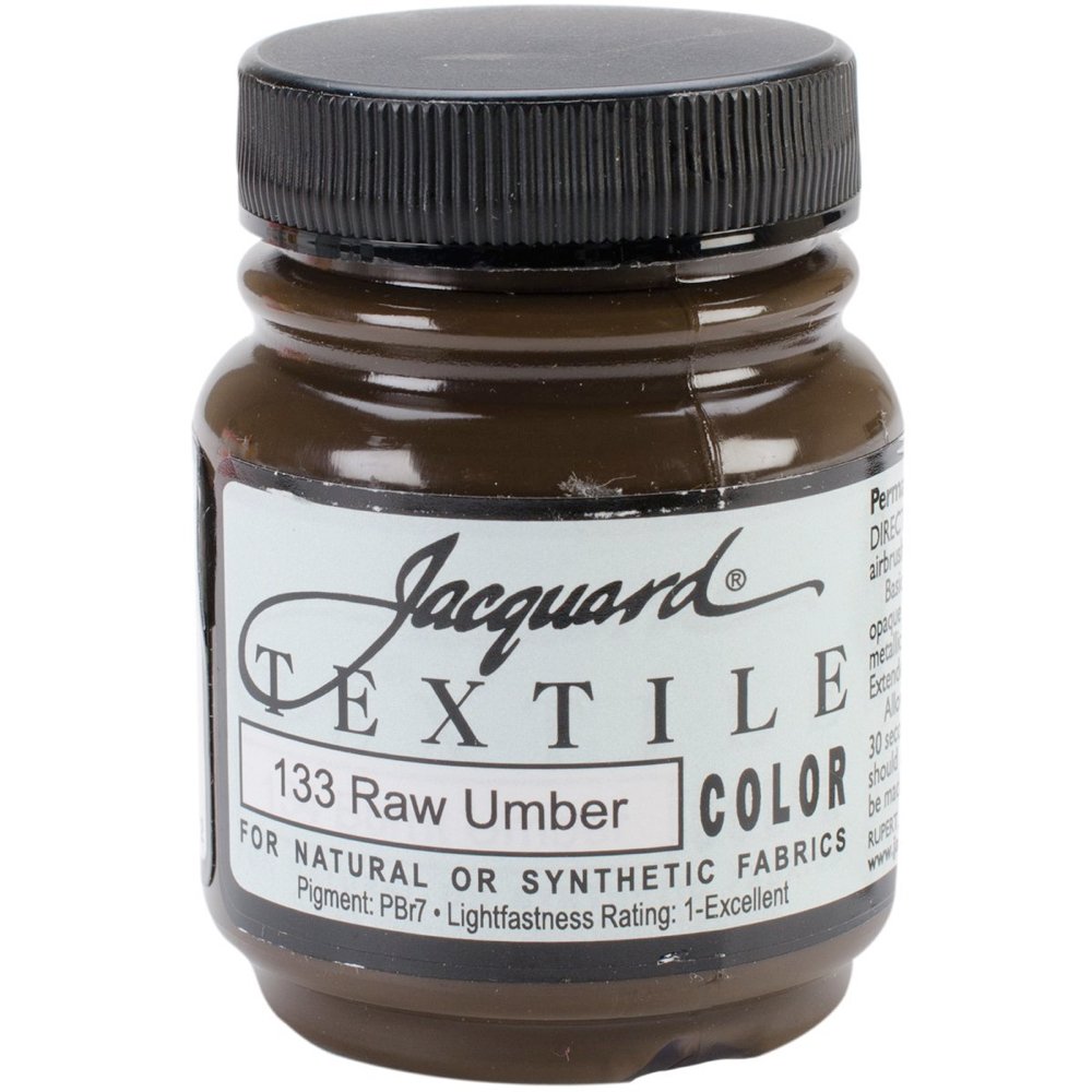 Jacquard Textile Color Fabric Paint 2.25 Ounces-Raw Umber-image-9