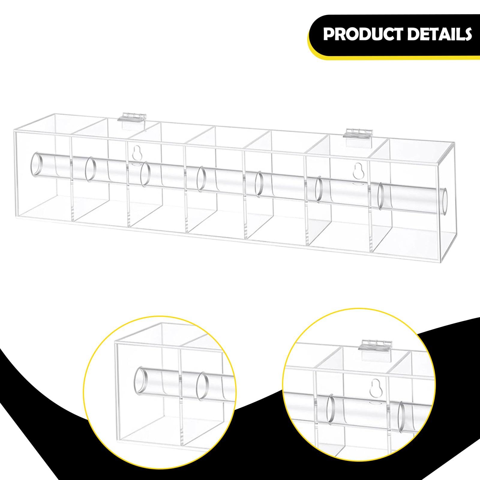 Generic Dispenser Manuale per Rotoli di Etichette Adesive, 7 Scomparti, Scatola per Etichette Alimentari