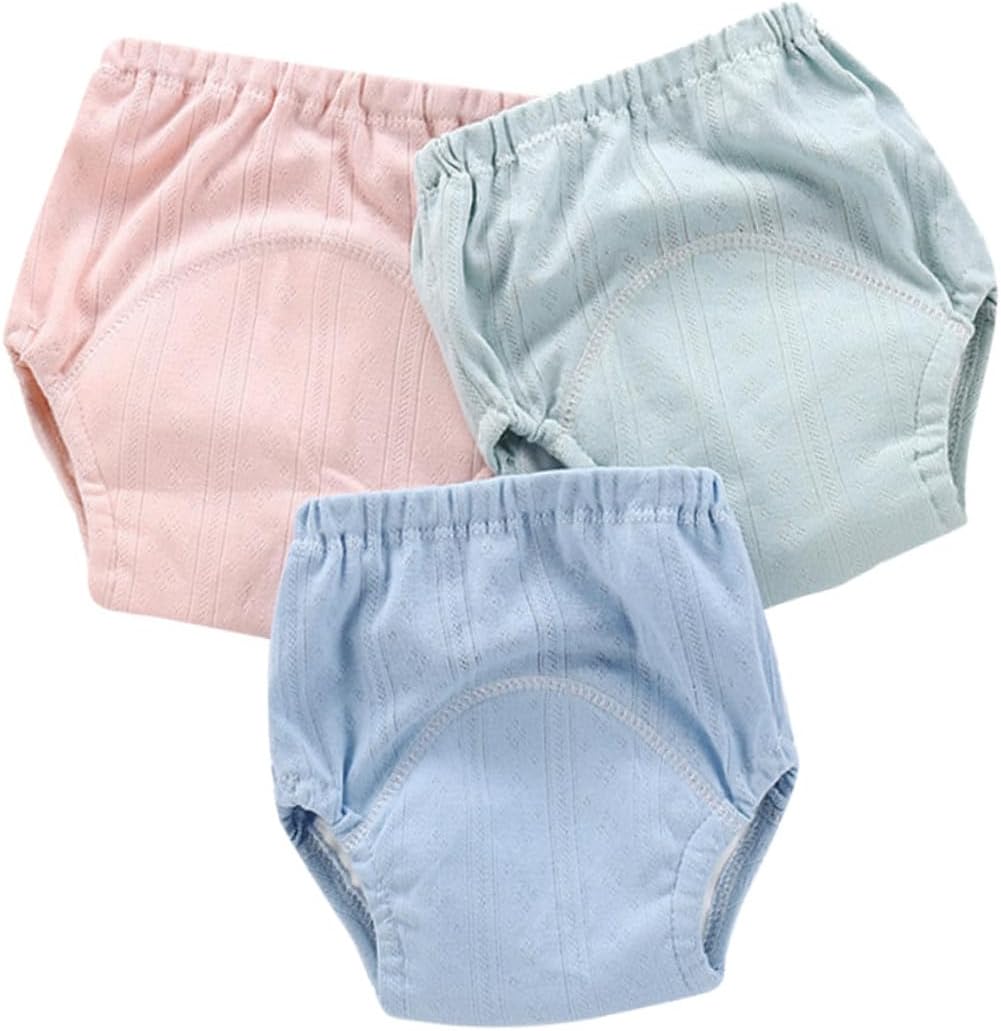 Kisangel Training Pants Breathable Reusable Nappies Mixed Color Comfortable Potty Training Underwear for Outdoor