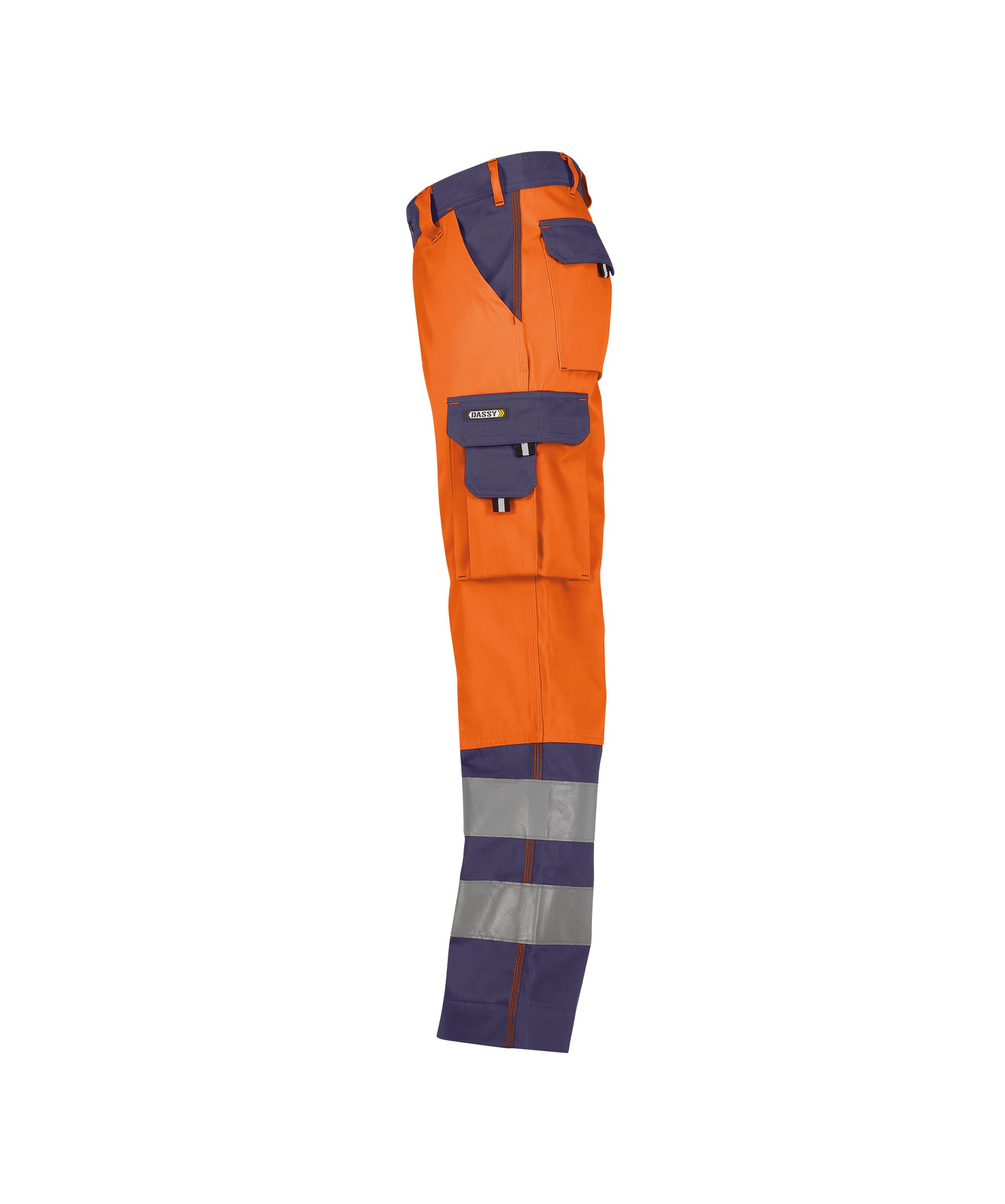 DASSY® Lancaster Warnschutzhose - Größe 56 - NEONORANGE/DUNKELBLAU