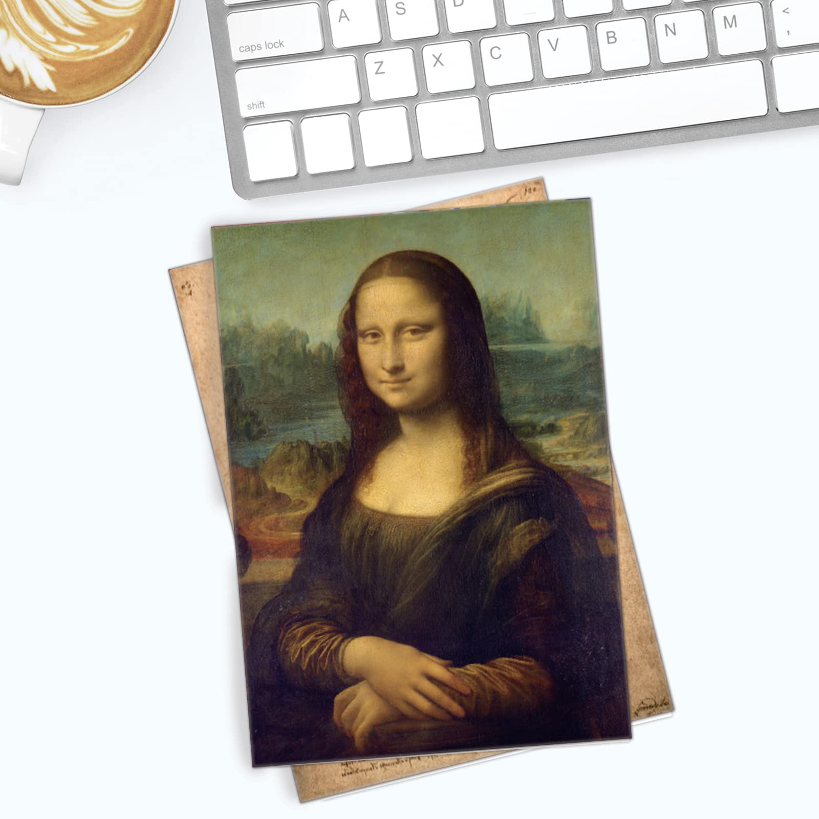RainCaper Fine Art Keepsake - Tarjetas de felicitación de 5 x 7 pulgadas con sobres decorativos, en caja de regalo, cartulina de 300 g/m² (favoritos de da Vinci)