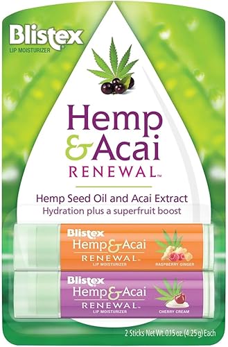 Blistex Hemp & Acai Renovación 2 Count hidratante para labios