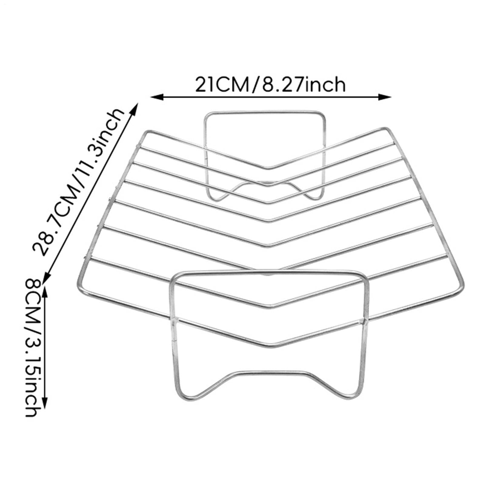 Porta Costine Strumento Da Cucina In Acciaio Inossidabile A Forma Di V | Rack In Metallo Per BBQ Per Verdure Carne Interno Esterno Barbecue BBQ Picnic Campeggio Cottura