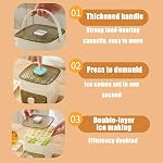 48 Cube Ice Maker with Easy Press Lid, Upgrade Handled Press-Type Ice Cube Mold Maker, Double Layer Portable Ice Cube Maker with Storage Box, for DIY Whiskey, Cocktail, Coffee, Beverages (Green)