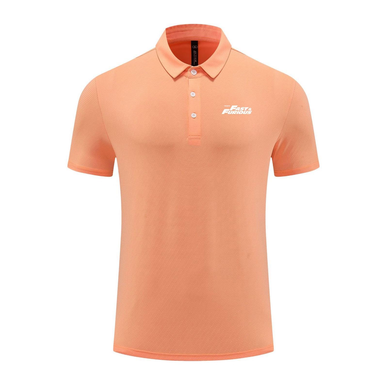 Męskie koszulki polo do F.a.s.t F.urious Sport, szybkoschnące, z krótkim rękawem, oddychające, chłodzące, do biegania, na siłownię, trening