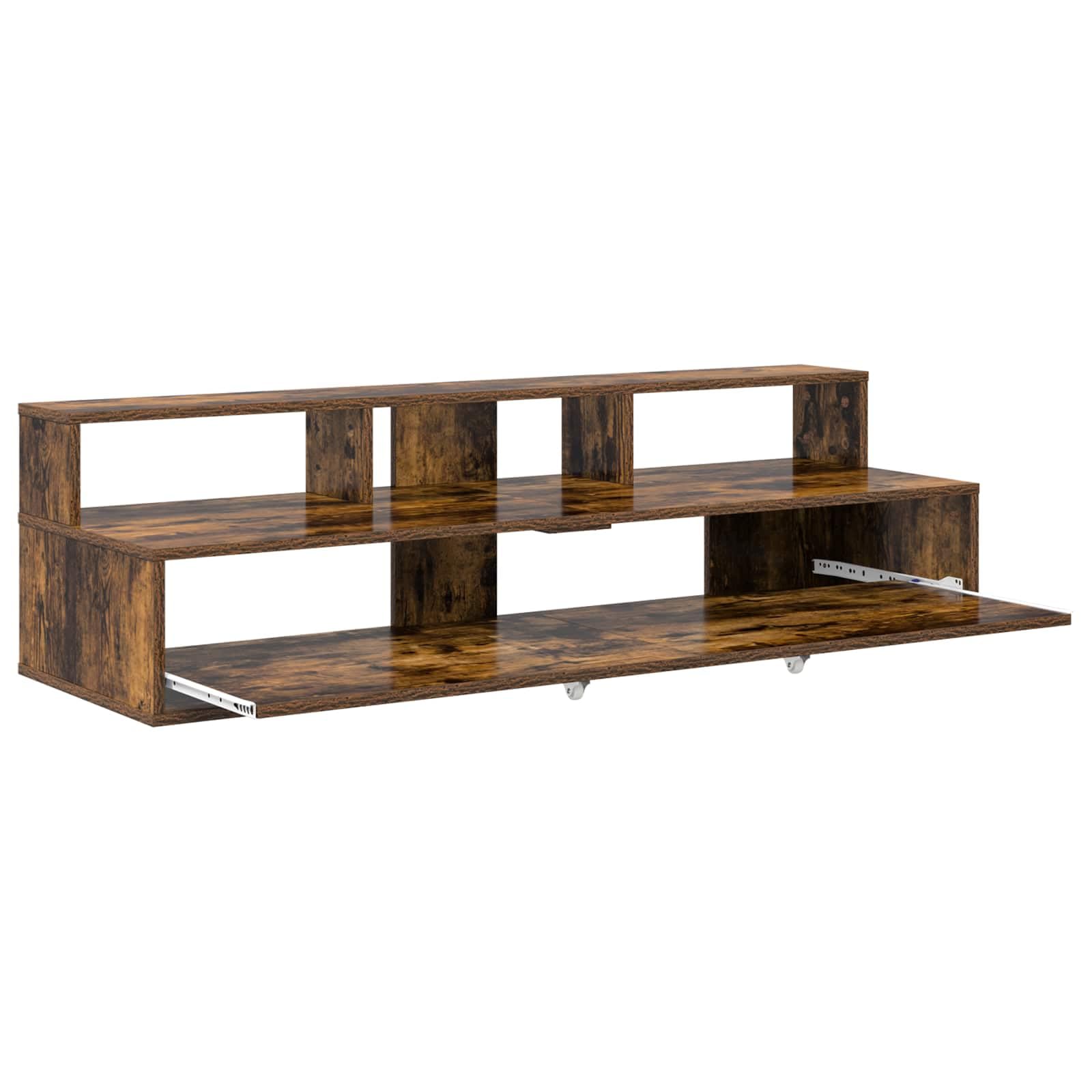 vidaXL Studiotisch Räuchereiche 152 x 42,5 x 36 cm Holzwerkstoff