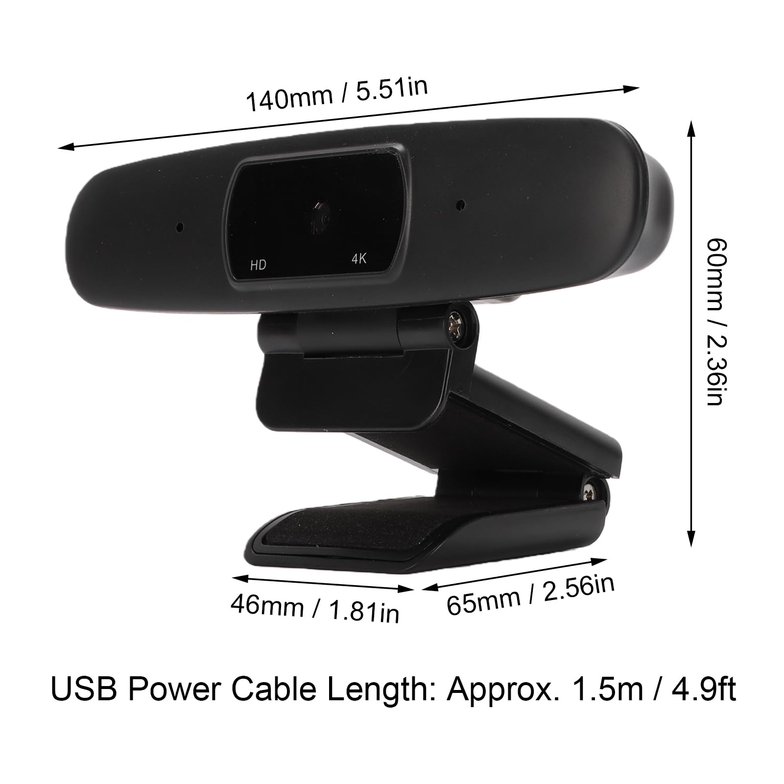 Sxhlseller Kamera Internetowa 4K do Komputera PC z Mikrofonem, Kamera Internetowa HD USB z Autofokusem PDAF, Mikrofon z redukcją Szumów, Korekcja Słabego Oświetlenia, Komputerowa