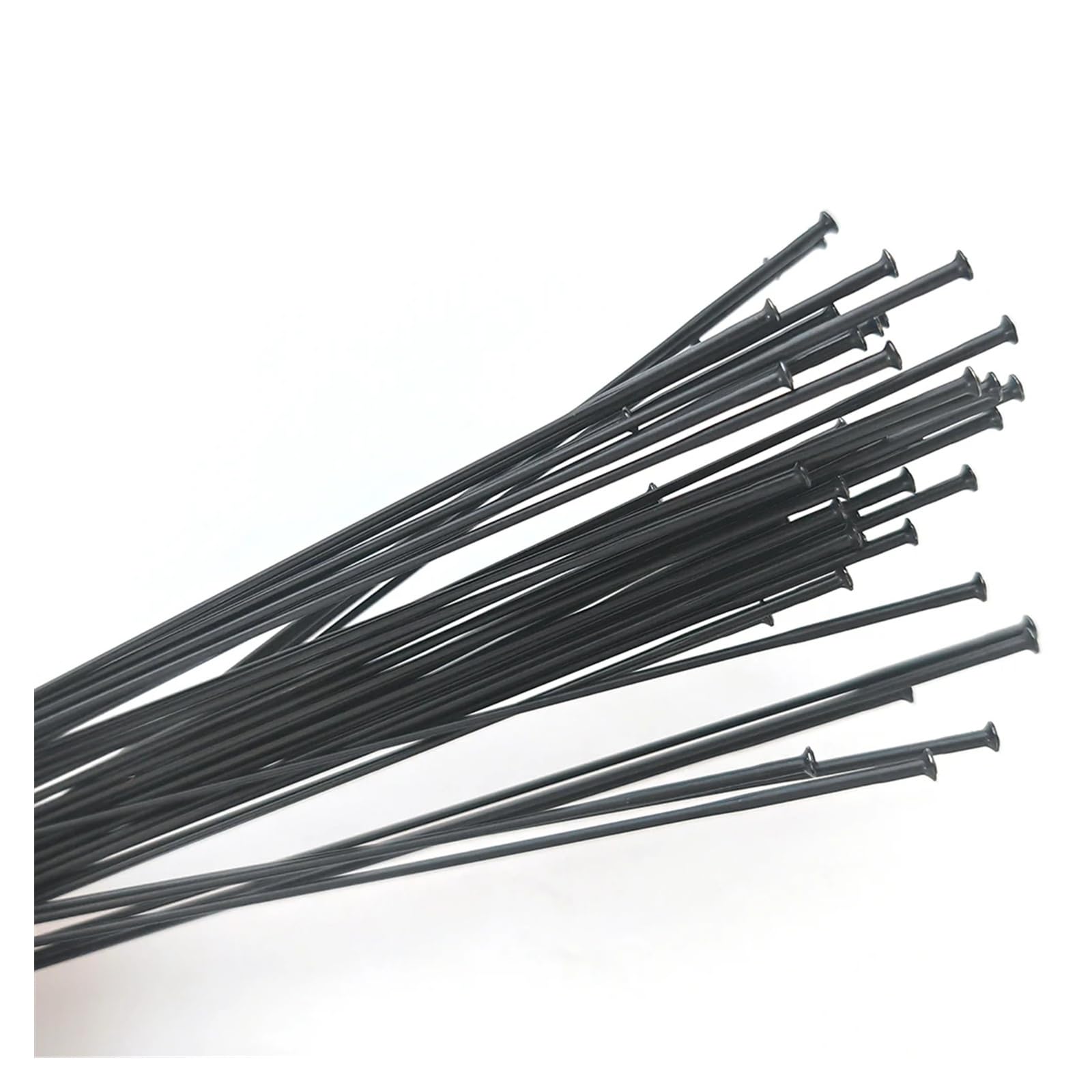 Raggi Bicicletta,Raggi di Ruota per Bicicletta Raggi Rotondi 14G Neri a Triplo Spessore in Acciaio Inox J Bend Straight Pull Racing Spokes 2.0-1.5 Raggi