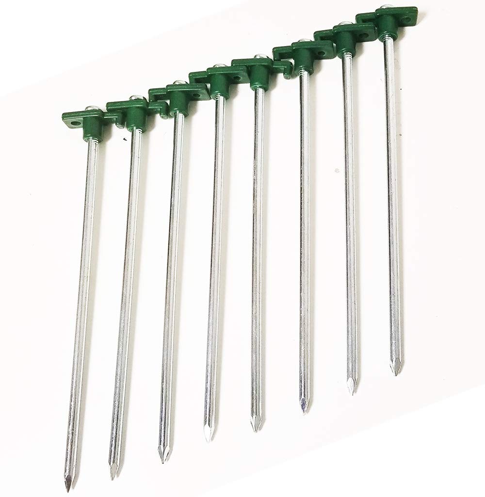Voyager Tools Groundhog Tent Stakes (8 Pack) Heavy Duty Camping and Gardening Pegs (8 Pack)