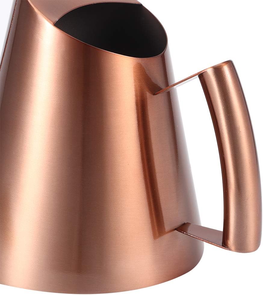 TOPINCN Watering Pot Household Stainless Steel Watering Can Long Nozzle Garden Green Plant Flower Watering Kettle Bronze(M)
