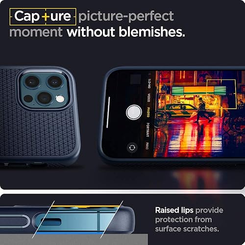 Vista 319 de Spigen Liquid Air - Funda diseñada para iPhone 13 Pro Max (2021), color negro mate