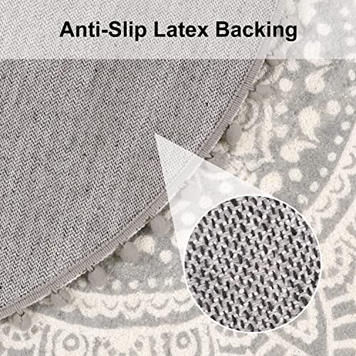 KIMODE Boho Round Rugs Living Room 120cm - Image 2