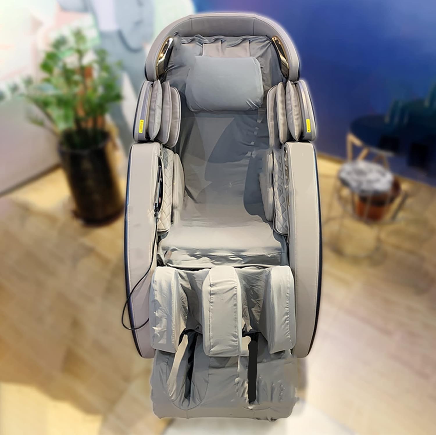 Massage Chair Cover, Recliner Wing Chair Slipcovers,Wear-Resistant Cloth + Elastic Cloth Material Armchair Slipcovers for All Types of Massage Chairs,Gray,Full Body