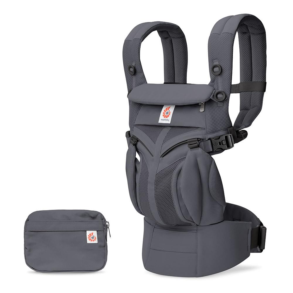Ergobaby(エルゴベビー) OMNI Classic オムニクラシック チャコールグレー 抱っこ紐 新生児 48ヶ月まで 20.4kgまで ポーチ付き メッシュ 4通りの抱っこ サポート ベビーキャリア 赤ちゃん 子供 CREGBCS360MCHRGRY
