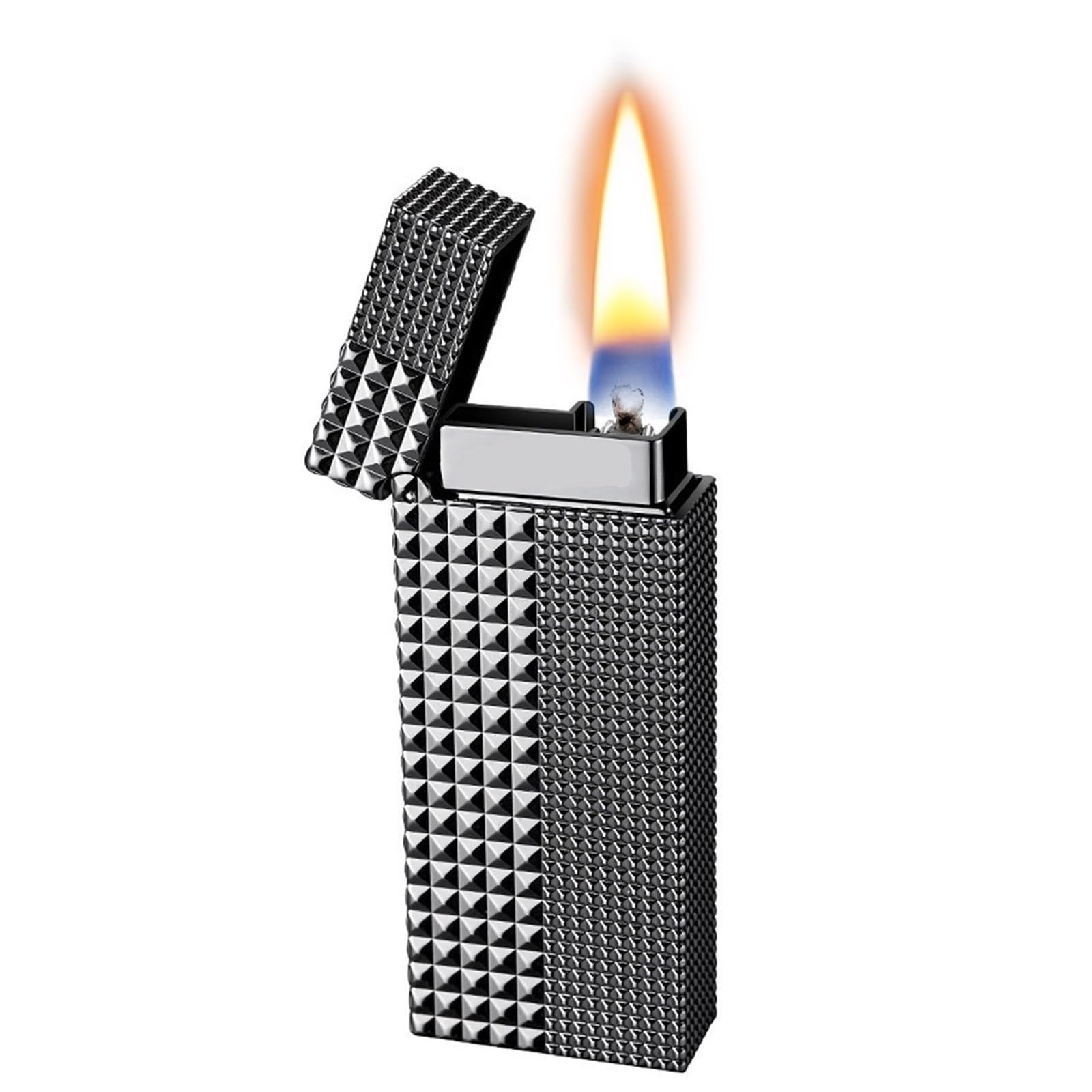 Encendedor de queroseno resistente al viento con diseño de metal vintage para hombres