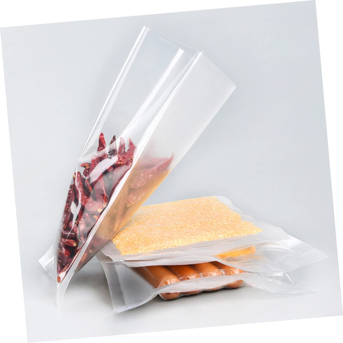 BRIGHTFUFU Vacuum Sealer Bags 100pcs Large (9x13cm) Bags Dry Storage Plastic Snack Biscuit Candy Storage Air-tight Sealing