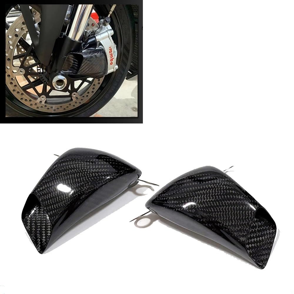pokrywa chłodnicy motocyklowej Fit For Speed ​​twin 1200 / RS 2021-2025 zmodyfikowany przedni zacisk hamulca motocykla chłodnica nakładka z włókna węglowego(Bright black2021-2025)