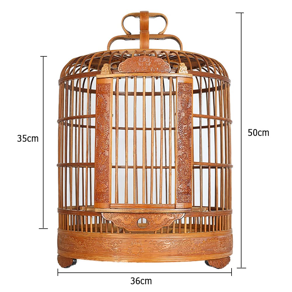 Amazon.co.jp: 鳥かごを彫る手作り竹織りバードケージセット 九官鳥